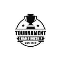 vetor de logotipo de campeonato de torneio. logotipo do troféu