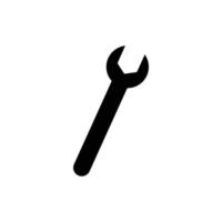 ilustração de ícone de glifo de chave inglesa. ícone ilustração relacionada reparo, manutenção. design vetorial simples editável vetor