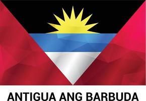 vetor de design de bandeira de antígua ang barbuda