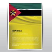 vetor de design de bandeira de moçambique