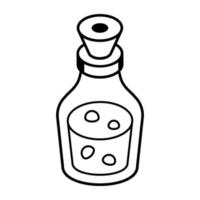 um ícone de design de linha de perfume vetor