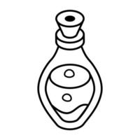 um ícone de design de linha de perfume vetor