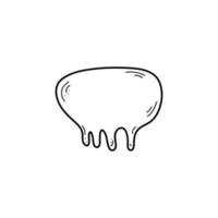 úbere de vaca doodle. peito de vaca desenhado à mão. ilustração vetorial em fundo branco vetor