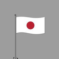 ilustração do modelo de bandeira do japão vetor