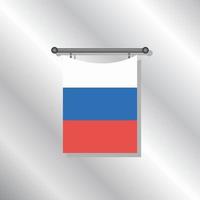 ilustração do modelo de bandeira da rússia vetor