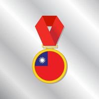 ilustração do modelo de bandeira de taiwan vetor