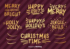 Boas festas Han Desenho Vector Lettering