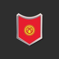 ilustração do modelo de bandeira do quirguistão vetor