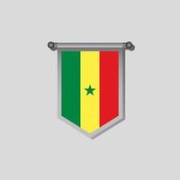 ilustração do modelo de bandeira do senegal vetor