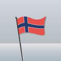 ilustração do modelo de bandeira da noruega vetor