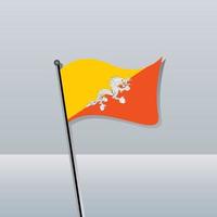 ilustração do modelo de bandeira do Butão vetor