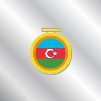 ilustração do modelo de bandeira do azerbaijão vetor