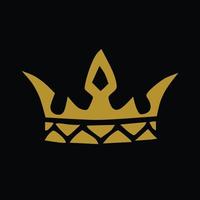 design de vetor de ícone de coroa de rei dourado