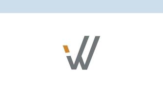 letras do alfabeto iniciais monograma logotipo iw, wi, i e w vetor