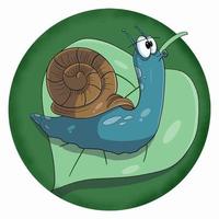 o caracol azul vetor