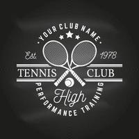 Clube de tênis. ilustração vetorial. vetor