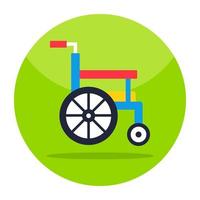 ícone de download premium da cadeira de rodas vetor