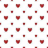 padrão de coração sem costura, conceito de amor. design para papel de embrulho, plano de fundo, cartão, cupons, banner, usado para decorar o festival vetor