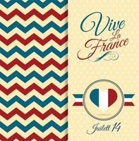 14 de julho ilustração vive le france vetor