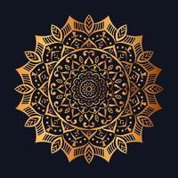 design de mandala de ouro ornamental de luxo vetor