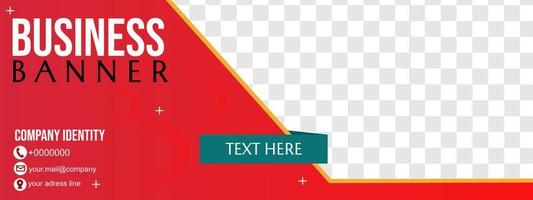 modelo de design de banner de negócios moderno vermelho elegante. para banner, vendas, capa e cabeçalho, mídia social de linha do tempo vetor