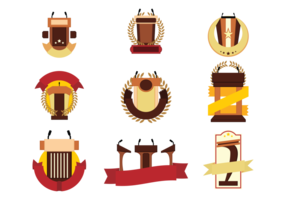 Vector de Emblemas de Atrápulas Grátis