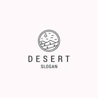 modelo de design plano de ícone de logotipo do deserto vetor