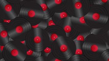 padrão perfeito de discos de vinil de áudio musical hipster retrô dos anos 70, 80, 90, 2000, plano de fundo vetor