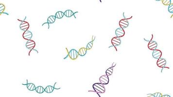 textura padrão sem costura de infinitas estruturas abstratas científicas médicas repetitivas de modelos de moléculas de gene de dna em fundo branco. ilustração vetorial vetor