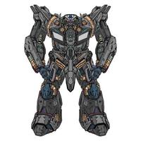 robô mecha de trator de vetor premium feito com ilustração de braços de pernas de corpo de braços