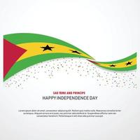 são tomé e príncipe feliz dia da independência fundo vetor