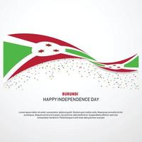Burundi feliz dia da independência fundo vetor