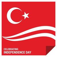 vetor de cartão de design do dia da independência da turquia
