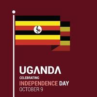 vetor de design do dia da independência de uganda