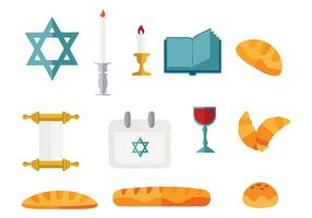 Ilustração vetorial judaica Shabbat grátis vetor