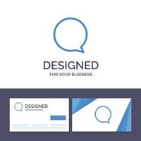 cartão de visita criativo e modelo de logotipo bate-papo ilustração vetorial de interface do instagram vetor