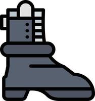 bota de sapatos modelo de banner de ícone de vetor de ícone de cor plana americana