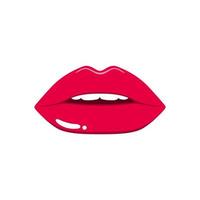 logotipo de lábios vermelhos vetor