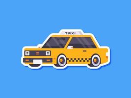 adesivo de táxi em estilo simples vetor