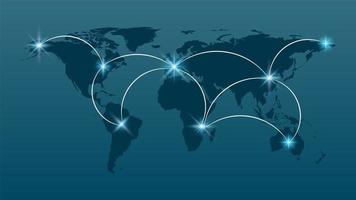 Internet e conceito de conexão global vetor