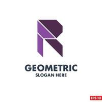 design de logotipo geométrico com tipografia e vetor de fundo claro