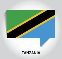 vetor de design de bandeira da tanzânia