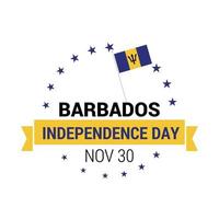 vetor de design de cartão de dia da independência de barbados