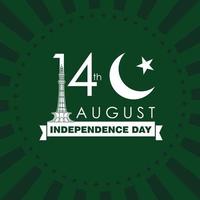 vetor de design do dia da independência do paquistão