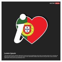 vetor de design de bandeira de portugal