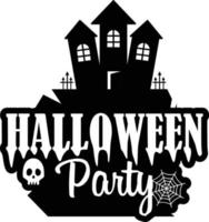 design de halloween com tipografia e vetor de fundo branco