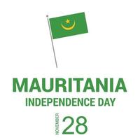 vetor de design de bandeira da Mauritânia