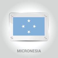 vetor de design de bandeira da micronésia