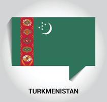 vetor de cartão de design do dia da independência do turquemenistão