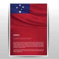 vetor de design de bandeiras de samoa